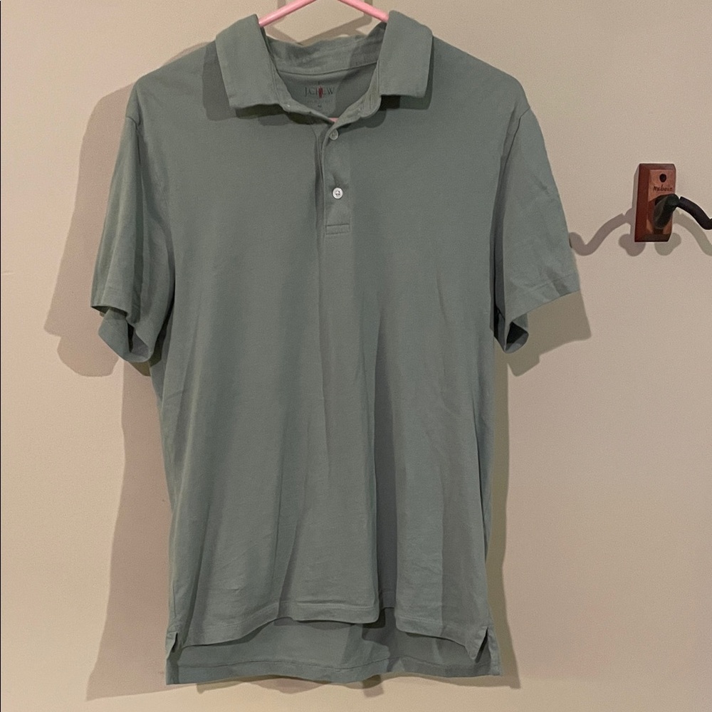 J. Crew Sage Green Polo Shirt